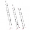 Драбина з алюмінію, 3-секційна, універсальна, розкладна, 3*11 сход., 6.7 м INTERTOOL LT-0311