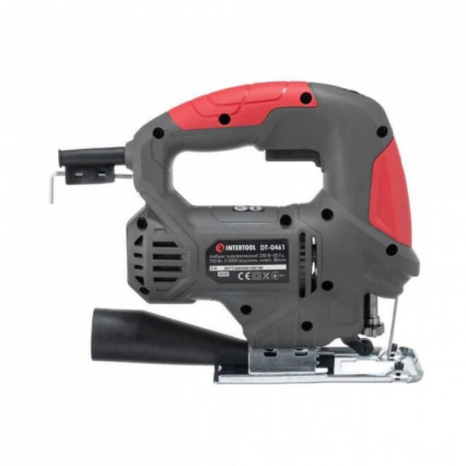 Електролобзик 750 Вт, 0-3000 хід/хв, глибина розпилу 80 мм INTERTOOL DT-0461