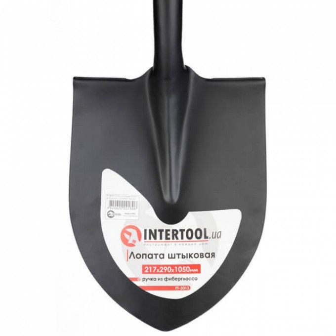 Лопата штикова, ручка з фібергласу, 217х290х1050 мм INTERTOOL FT-2013