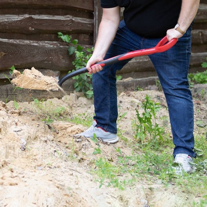 Лопата штикова, ручка з фібергласу, 217х290х1050 мм INTERTOOL FT-2013