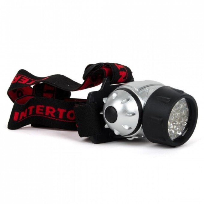 Ліхтар налобний світлодіодний, чотири режими роботи, 19 LED, батарейки 3 ААА. INTERTOOL LB-0301