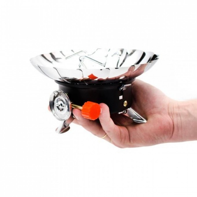 Пальник газовий туристичний із захистом від вітру INTERTOOL GS-0011