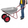 Тачка садово-будівельна, 100л., 180кг, 2 пневмоколеса з підшипником 15" (4.00-8). INTERTOOL WB-1025