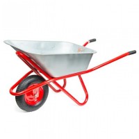 Тачка садово-будівельна, 85 л., 150 кг, 1 пневмоколесо з підшипником 15" (4.00-8). INTERTOOL WB-0815